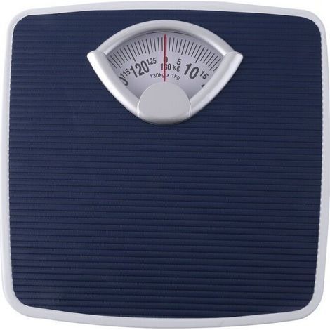 Pèse Personne Mécanique Rétro - JINFGERNE - Grand Écran. Capacité 130kg. Plateau Antidérapant. Molette de Réglage. Écologique et Précis pour Suivre Votre Poids