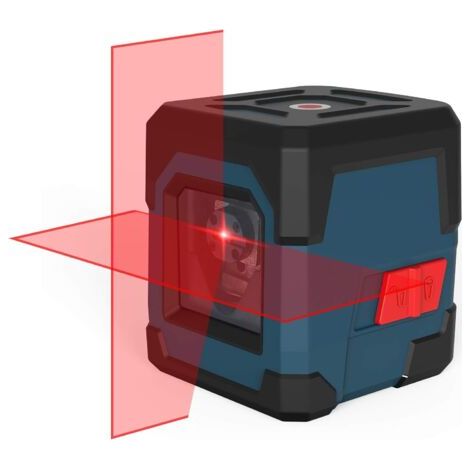 royaluxe-Niveau Laser, 15M ± 0,2 mm/m Laser Croix Autonivelant, 1m Antichoc Tourner Ligne Laser Rouge Horizontal et Verticale, Étanche À L'eau et Poussière avec Sac de Protection et 2xAA Piles (1/5)