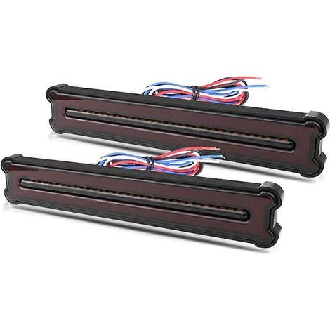 Barre de feux arrière rectangulaires à LED avec indicateur de freinage, clignotant arrière dynamique et feux de jour pour pick-up (1/5)