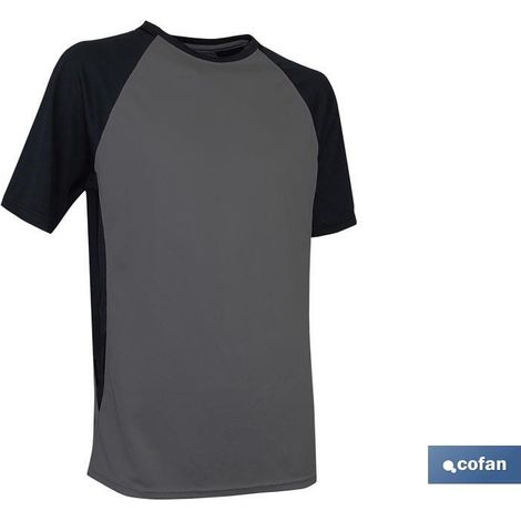 Pilote Atmungsaktives T-Shirt Grau-Schwarz 160g/M2 TS