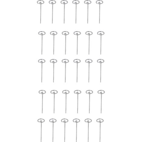 Piquets de pelouse 30pcs Acier galvanisé 102mm Forme G Résistants Réutilisables pour tente jardin (1/4)