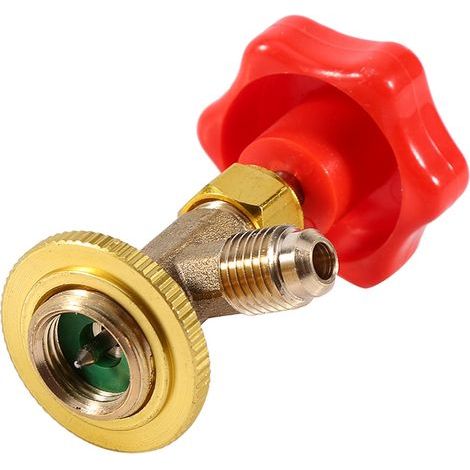 R134a-Gasflaschenanschluss M14 x 1/4" für Auto-Klimaanlagen, Nachfüllventil-Flaschenöffner. (1/5)