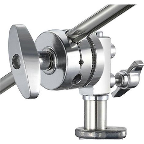 Adaptateur de montage pour pied d'éclairage, support de tête pivotante, poignée (noir) -- (1/5)