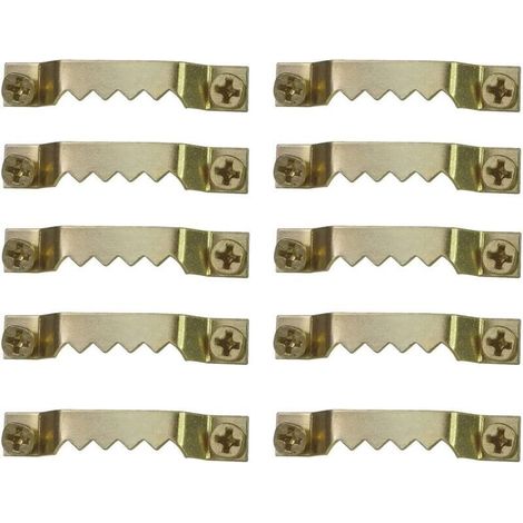 50 Pièces Accroche Tableau Crochets Cadre Photo Kit de Suspension pour Cadre Photo Attache Cadre à Double Trou Métal pour Fixation Photo Suspendue Cadre Affiche Toile Ouvrage