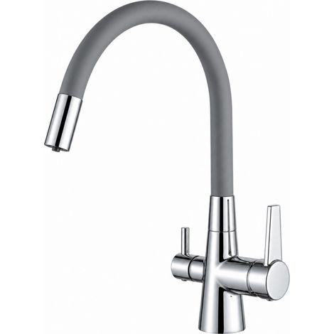 Flexi Rubinetto da cucina Shurity 3 vie Cromo/Grigio