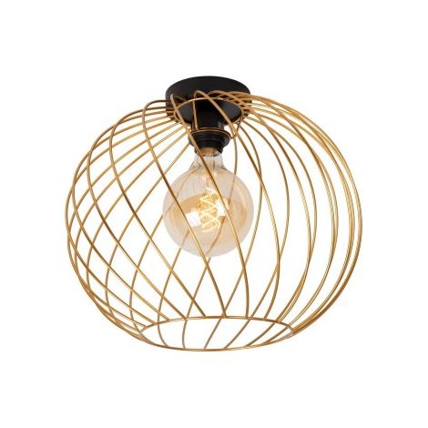 Plafoniera a gabbia dorata 40 cm 1xE27 Lucide Danza