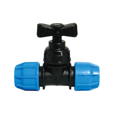 FloPlast 20mm MDPE Plastic Stopcock - Durable Compression Fitting