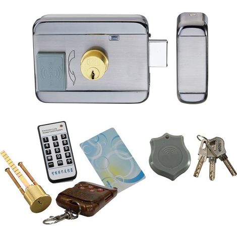 Serrure électrique d'ouverture à distance par télécommande et badges