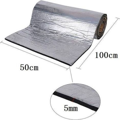 Tapis insonorisant voiture 50x100cm 5mm – Mousse acoustique étanche – Isolation phonique pour portes et planchers – Installation facile (1/5)