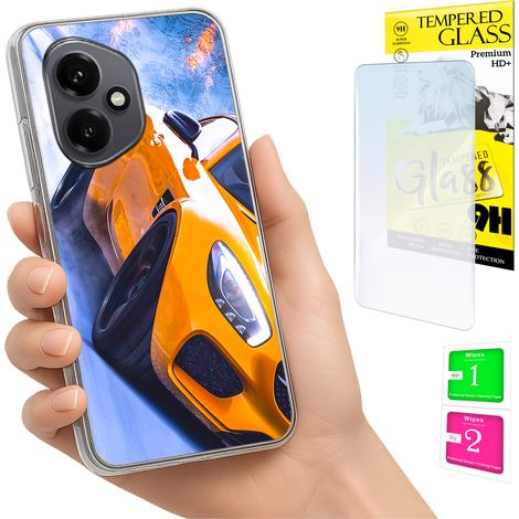 Schutzhülle für Honor X7d / 400 Smart Photo Cover Case Rückseite + 9H-Glas (1/5)