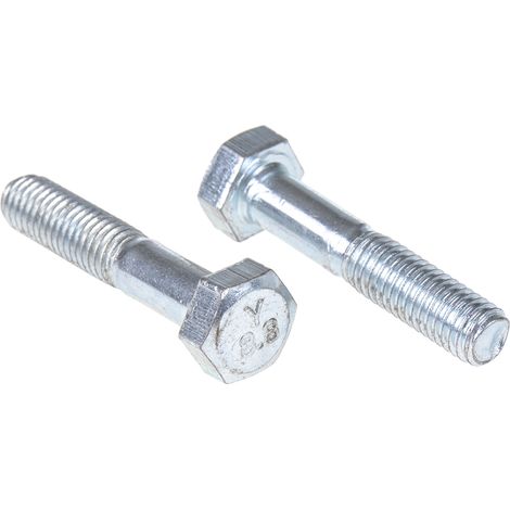 Vis à tête hexagonale, Acier Passivé, zinc, M8 x 40mm ( Prix pour Boîte de 50 )