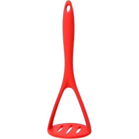 Presse-purée en silicone gris pour légumes, fruits, citrouille, carottes, bonbons (rouge) (1/5)