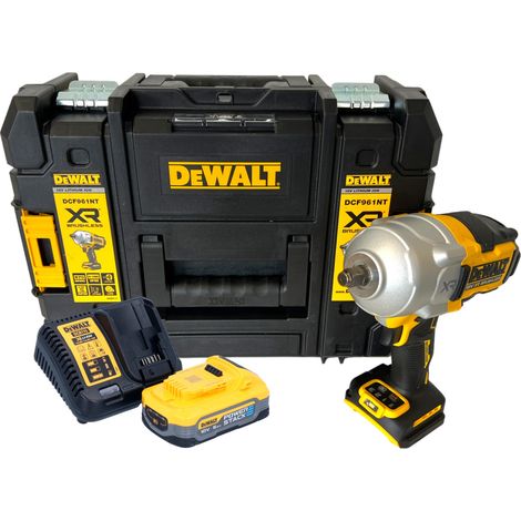 DeWalt DCF 961 H1T Akku Schlagschrauber 18 V 1632 Nm 1/2" Brushless + 1x Powerstack Akku 5,0 Ah + Ladegerät + TSTAK (1/5)