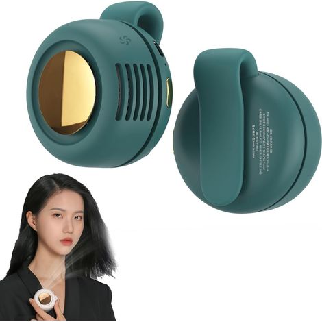 Mini ventilateur portable silencieux sans pales, ventilateur à pince pour la taille et le cou, ventilateur mains libres rechargeable à pince, ventilateur portable pour l'extérieur/les voyages/le burea (1/5)