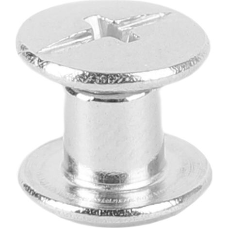 50 jeux de rivets à vis M4 5x5x9,5 mm à tête ronde plate en acier inoxydable, vis Chicago pour la reliure et la décoration (1/5)