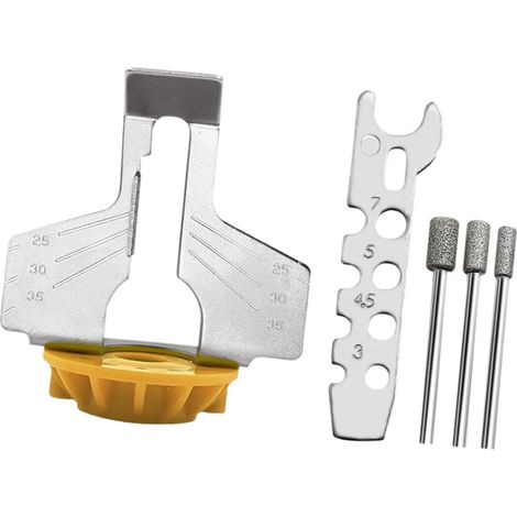 Kit d'affûtage de scie avec guide d'angle et règle jaune (1/5)