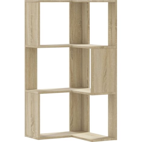 Maison Exclusive - Eck-Bücherregal 3 Böden Sonoma-Eiche 50x50x102