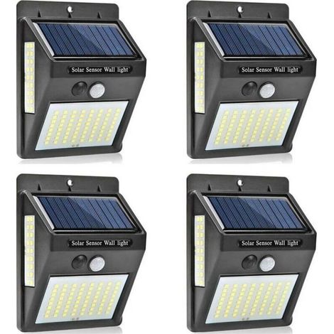 4Lampe Solaire Extérieur, Lumière Solaire Etanche éclairage Solaire ,avec Détecteur de Mouvement Lampe (1/3)