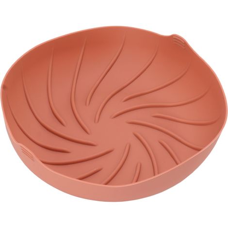 Tapis de friteuse rond réutilisable en silicone, résistant à la chaleur, panier pour la cuisine, rose rouge (1/5)