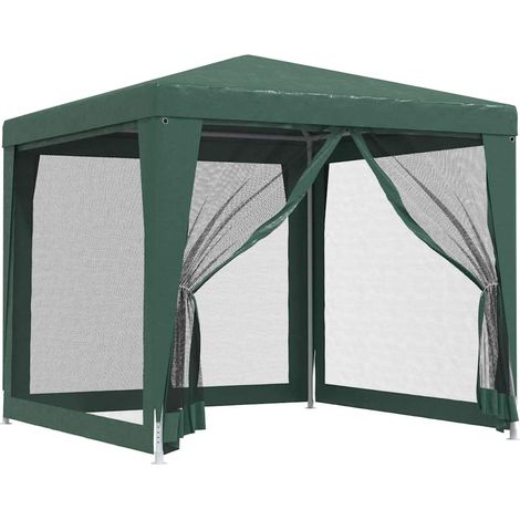 Maison Exclusive - Partyzelt mit 4 Mesh-Seitenwänden Grün 2,5x2,5 (1/5)