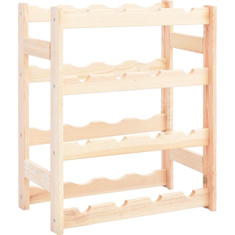 Portavini da 16 Bottiglie in Legno di Pino vidaXL