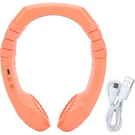 Ventilateur de cou suspendu Mini refroidisseur d'air Portable USB chargeant le style de sport refroidissement instantané rouge (1/5)