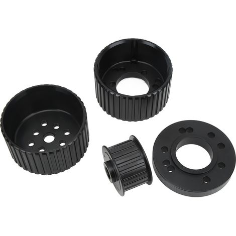 Kit de poulie d'entraînement par courroie Gilmour en aluminium noir pour Chrysler 318 340 360 (25063-BK) (Surpoids) (1/5)