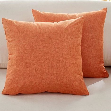 Housses de coussin pour canapé - Lot de 2 - Housses de coussin en lin fin - Housses de coussin décoratives et confortables - Taies d'oreiller décoratives modernes - Pour canapé, salon ou terrasse - 40 (1/5)