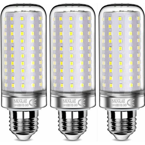 26 W LED-Lampen, entspricht 200 W Glühlampe, 3000 lm, 6000 K Kaltweiß, E27 Edison-Schraubbirnen, 3er-Pack [Energieklasse E]