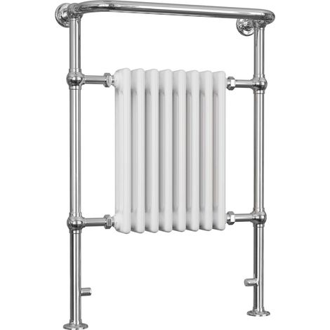 Arundel - White Traditional Towel Radiator - H963mm x W673mm - Floor Standing (1/3)