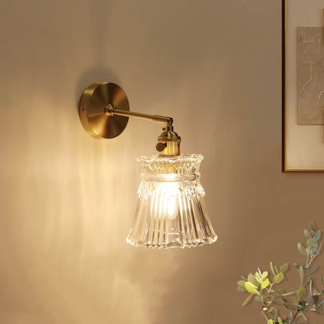 Moderne, minimalistische Wandleuchte aus Messing und Glas im nordischen Stil von LAN – ideal für Wohnzimmer, Esszimmer, Bar, Schlafzimmer, als Nachttischlampe, für luxuriöse, postmoderne Flure, Balkon (1/5)