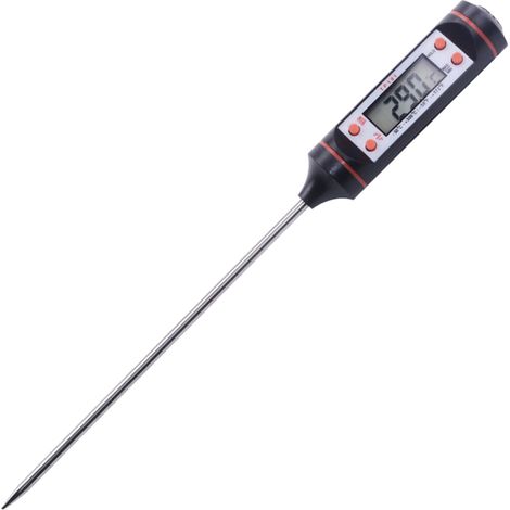 Fleisch- und Konditoreithermometer, lange Sonde, Sofortanzeige, LCD-Bildschirm (zum Kochen, Grillen, Barbecue)