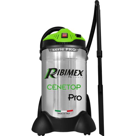 BIDONE SECCHIO ASPIRACENERE POLVERE ELETTRICO 30Lt 1200W CENETOP PRO RIBIMEX (1/5)