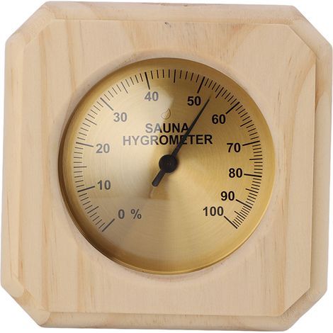 Wooden Sauna Hygrothermograph, Wall Mounted, Reliable, High Precision, Indoor Humidity and Temperature Measurement (1/5)