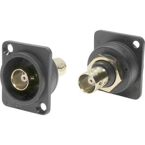 Connecteur coaxial RS PRO Femelle, Mâle Droit, raccordement A visser 75O Montage panneau ( Prix pour 1 )