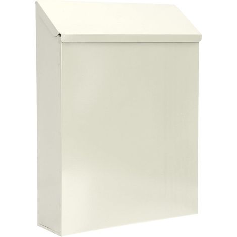 Boîte aux lettres murale en fer beige de style européen (1/5)