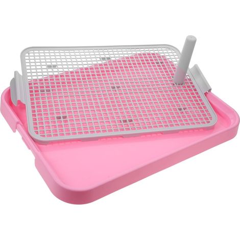 Pink Plastic Dog Toilet, Wire Mesh Tray, Indoor (1/5)