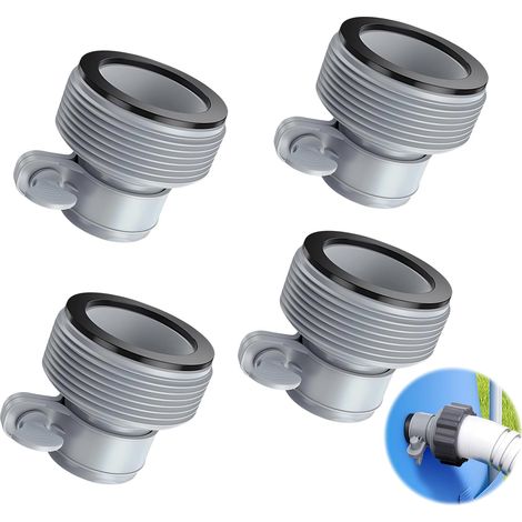 Adaptateur de Conversion de Tuyau B, 4 Pièces Adaptateur de Tuyau pour Piscine, Raccord-Adaptateur avec Filetage Accessoires pour Piscines Hors Sol (1/5)