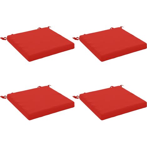 Coussins de siège 4 pièces SOEST 4 pc 100 % polyester Rouge vidaXL