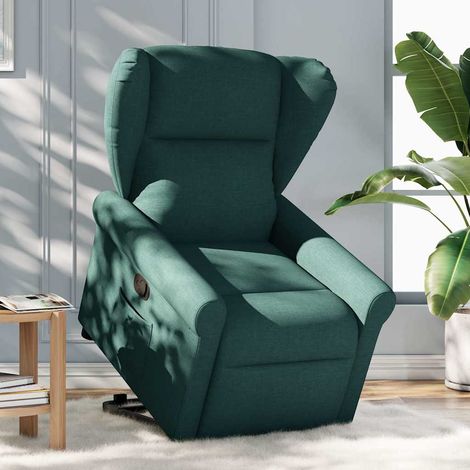 Maison Exclusive - Poltrona Alzapersona Reclinabile Verde Scuro in Tessuto (1/5)