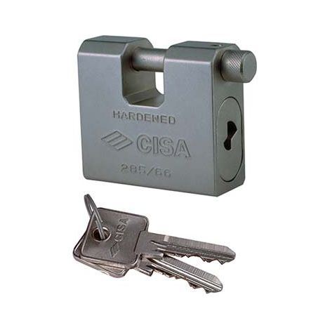 LUCCHETTO ANTISCASSO 2855L CISA - ACCIAIO CARBONITRURATO CHIAVI 2 MM 75