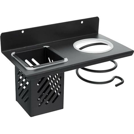 Porta asciugacapelli, porta asciugacapelli da parete, multifunzionale