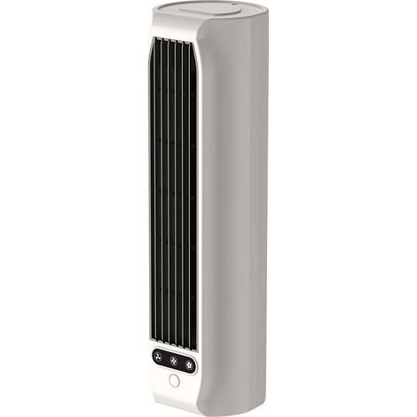 Ventilateur Tour sans Pales Silencieux, Ventilateur de Bureau et Domestique 2-en-1 (Debout/Couché), Ventilateu de Circulation d'Air Multifonctionnel