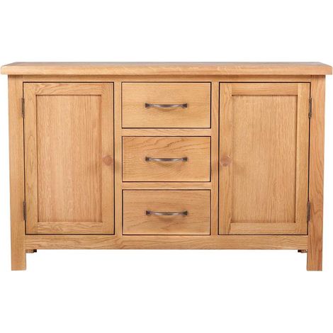 Maison Exclusive - Credenza con 3 Cassetti 110x33,5x70 cm in Massello di Rovere (1/5)
