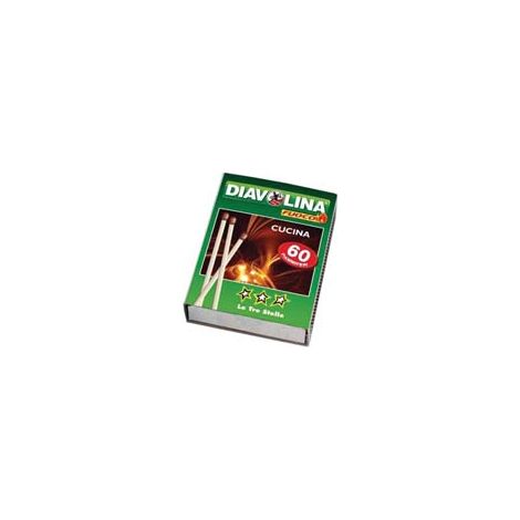 DIAVOLINA FIAMMIFERI CUCINA MM.55- - in scatola da 60 fiammiferi - 40 scatola DIAVOLINA