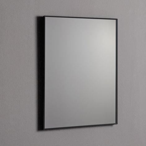 Spiegel 60x80 mit Rahmen aus mattem schwarzen PVC (1/5)