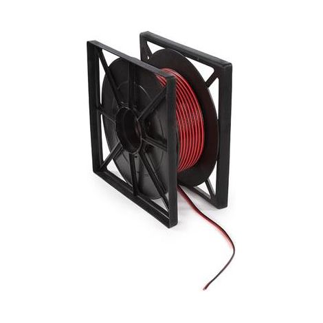Cavo per altoparlanti cca - rossonero - 2 x 150 mm - bobina 100 m (1/5)