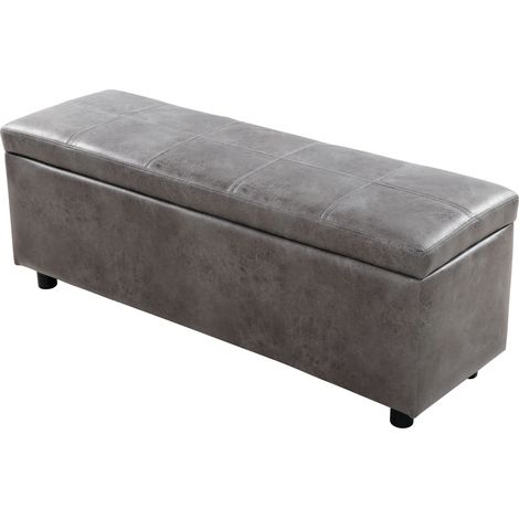 Banco de almacenaje 118 x 37 x 43 cm gris 030008965 (1/5)