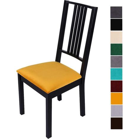 (Yellow, 4 pieces) Chair covers, universal washable chair covers, universal dining chair covers, easy to clean and durable, easy to install (1/5)
