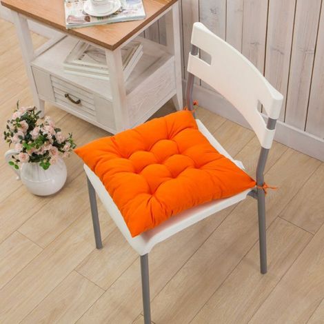 4pcs coussins de chaise de salle à manger avec attaches 40x40cm, coussins de siège carrés doux et confortables antidérapants, (1/4)